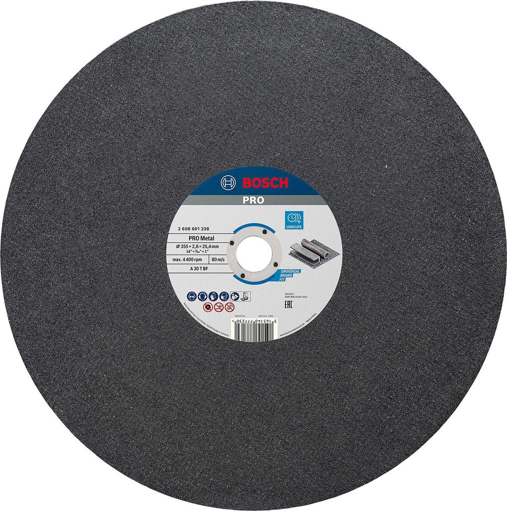Disco de corte metálico PRO, 355 x 2,8 x 25,4 mm, recto Imagen del producto 
