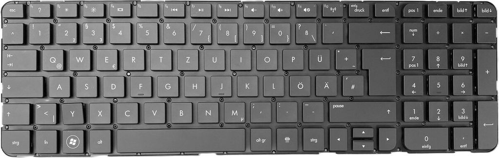 DEUTSCHE - Schwarz Tastatur Keyboard ohne Rahmen kompatibel für HP Pavilion DV6-7000