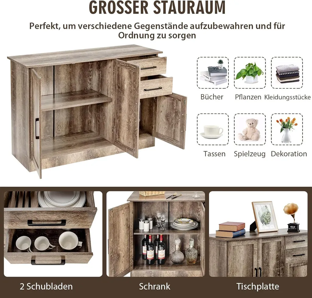 Console de salon boisée 110cm pour optimiser le rangement de la maison