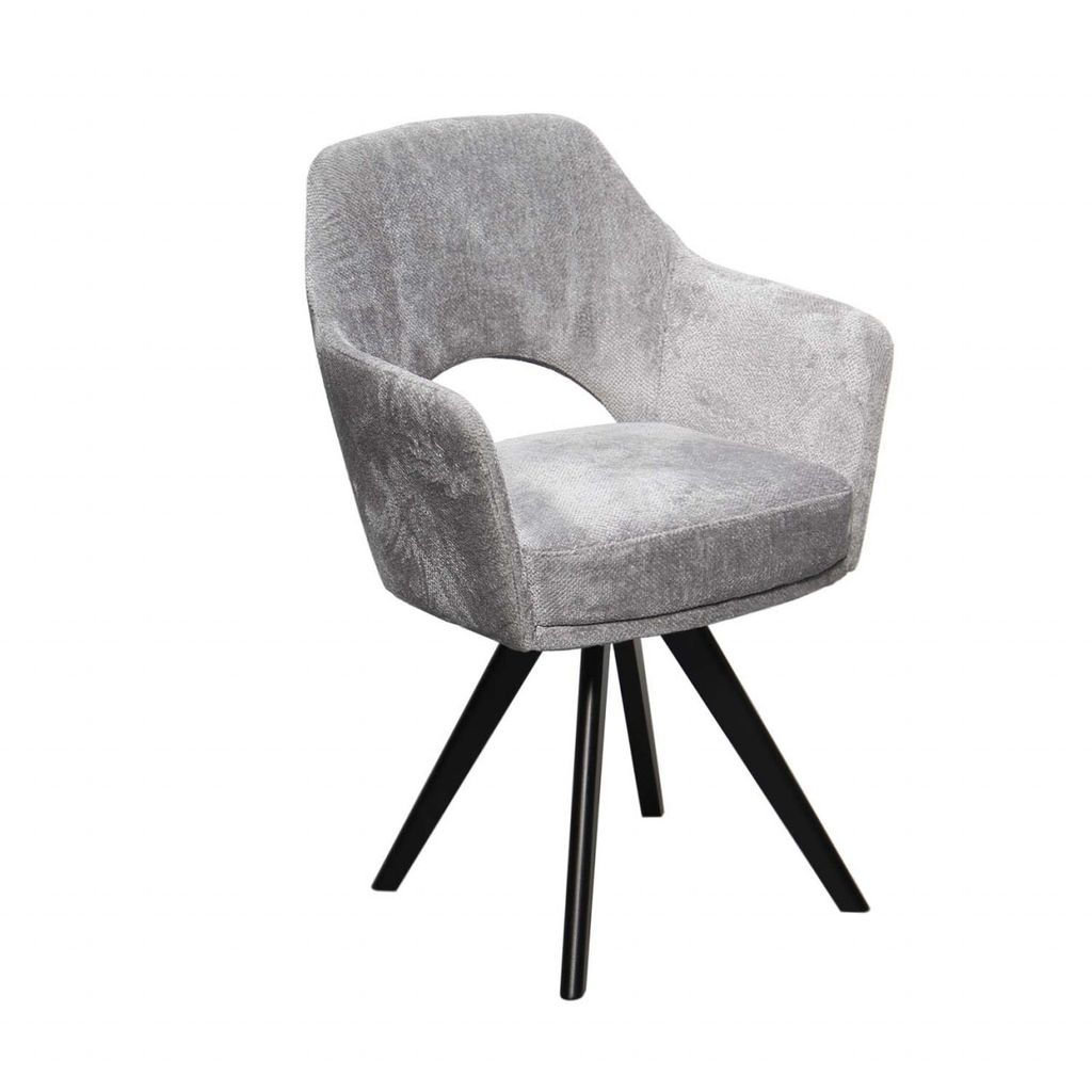 Standard Furniture Factory Sesselstuhl Getafe, 180° drehbar - Hellgrau / Schwarz