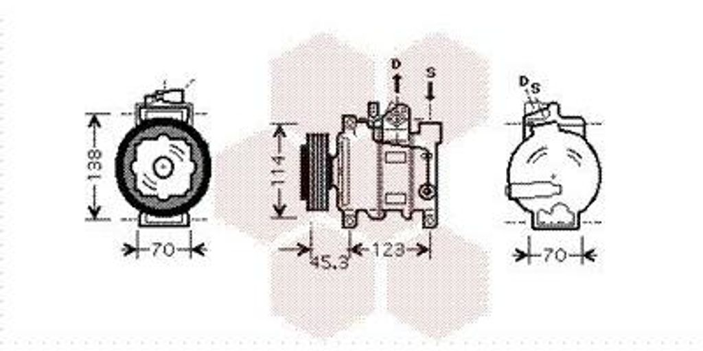 VAN WEZEL 0300K276 Klimaanlage Klimakompressor für AUDI A4 Avant (8E5, B6) A4 Limousine (8E2, B6) A4 Cabrio (8H7, B6, 8HE, B7)