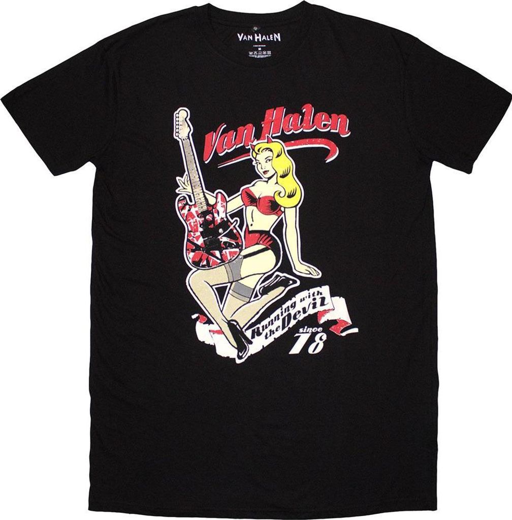 Van Halen - "Running With The Devil" T-Shirt-Kleid für Damen RO14235 (S) (Schwarz)