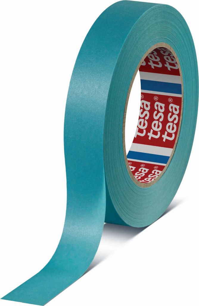 tesa krepp 4438 12 Wochen UV Oberflächenschutzband, 50 m x 25 mm, blau
