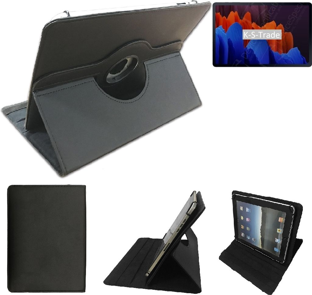 High quality kompatibel mit Samsung Galaxy Tab S7 LTE Schutz Hülle 360° Tablet Case Schutzhülle Flip Cover schwarz. Tablet Hülle drehbar