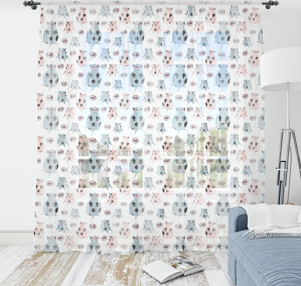 Telo Parete Maialini ABAKUHAUS 220x274 - Raso Professionale Blu Grigio