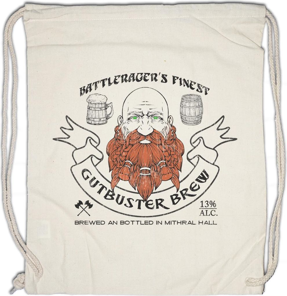 Urban Backwoods Gutbuster Brew, Turnbeutel, Farbe: Beige