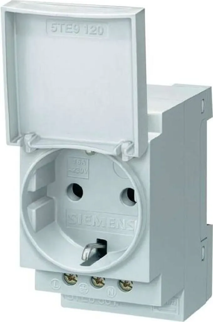 Siemens 5TE6801 Prise de Courant Type F Gris 16A Haute Qualité Rail DIN