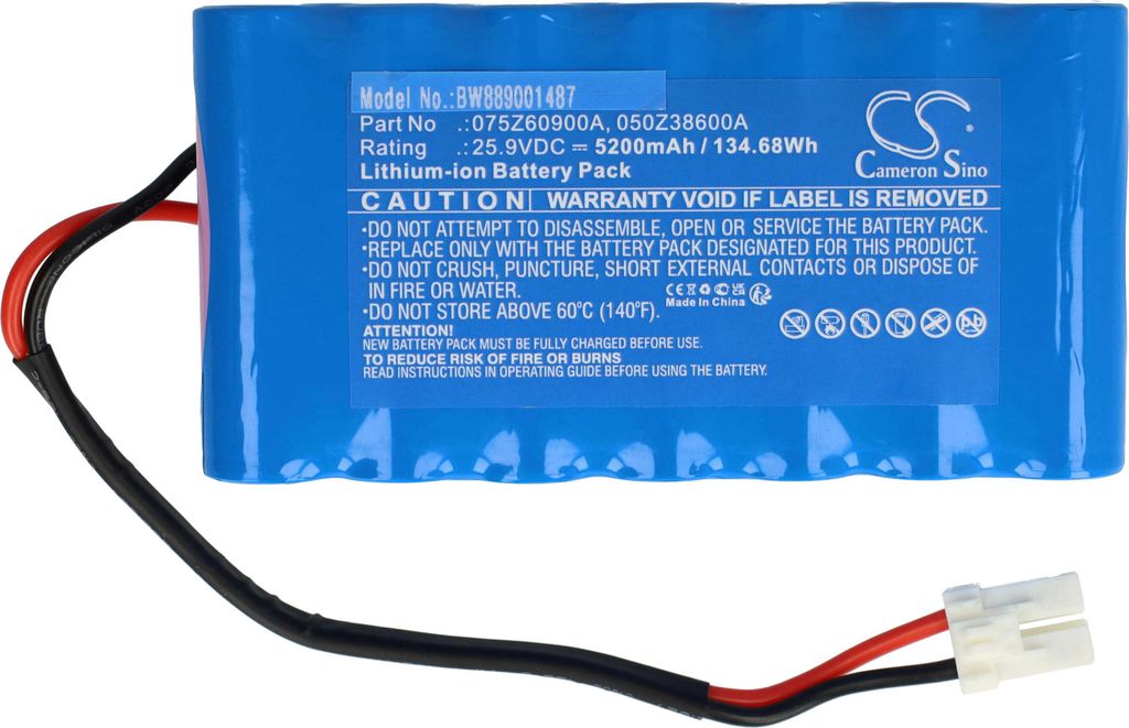 vhbw Akku Ersatz für Wiper 075Z60900A, 050Z38600A für Produktbild 