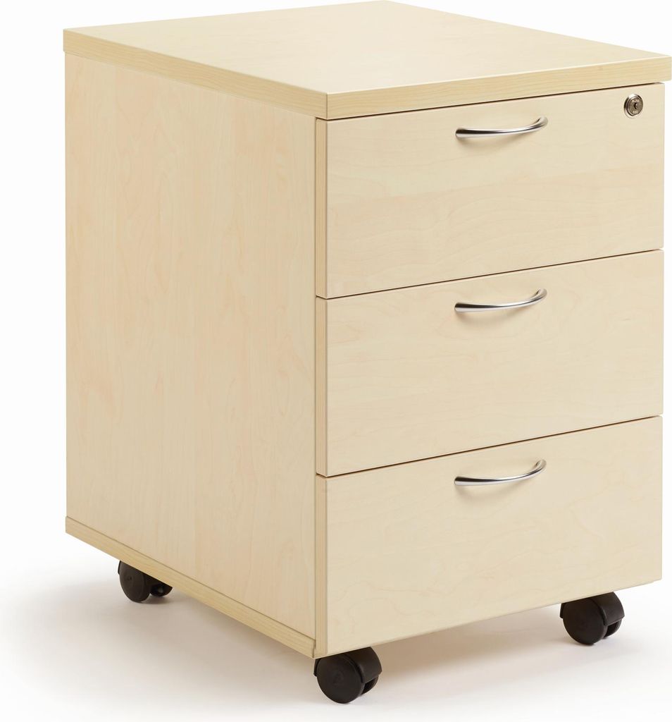 Rollcontainer 3xSchub 58,5x40,7x50cm ahorn