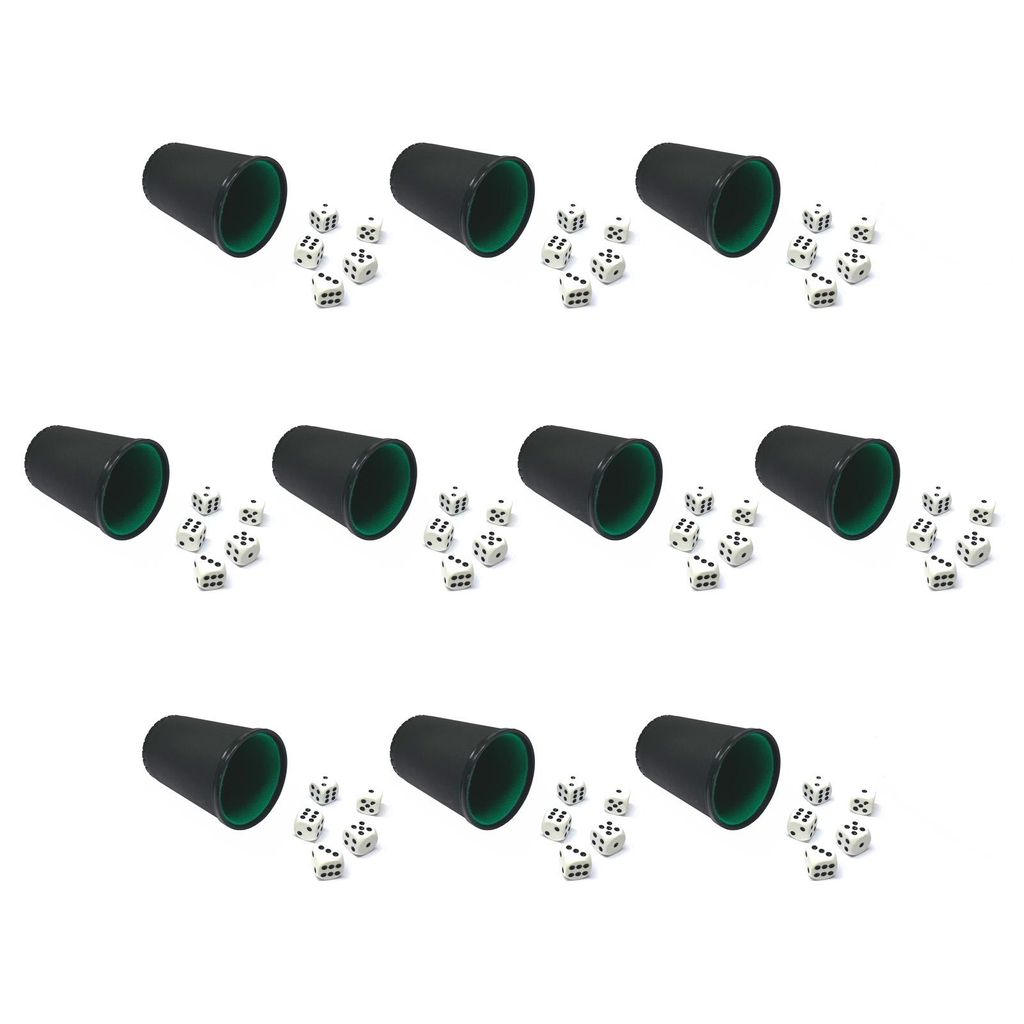 10x Würfelbecher mit je 5 Würfel | Knobelbecher | Knobel Produktbild 