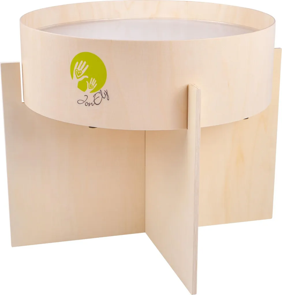 Support bois pour seau à lumière robuste avec finition chêne clair - 3
