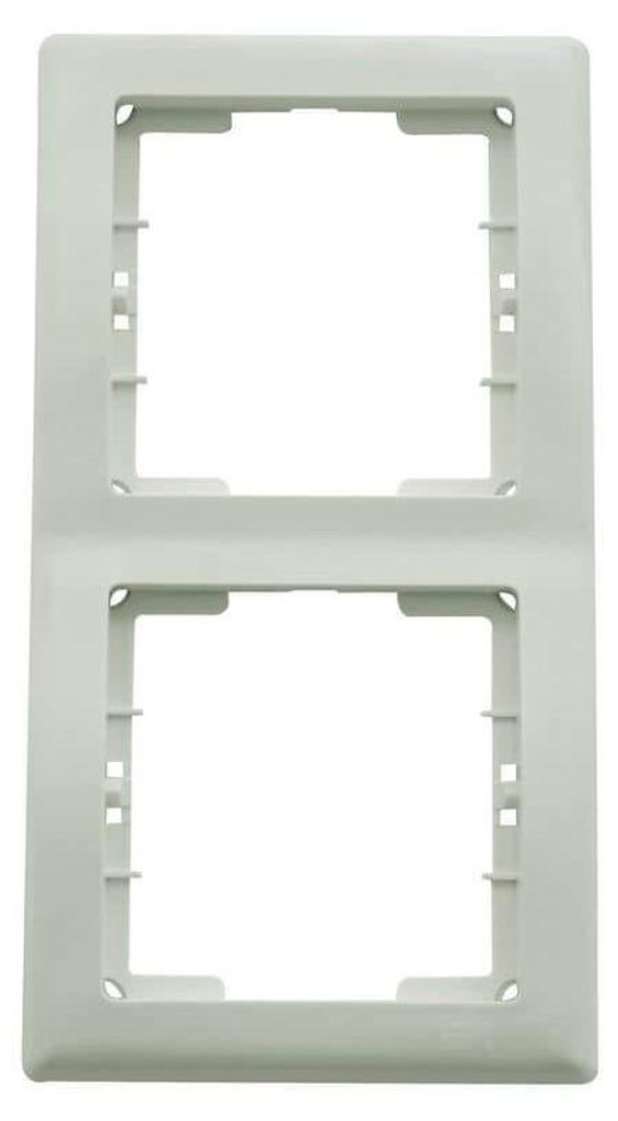 Mutlusan Daria 2-fach Rahmen vertikal Weiss für 2 Module Produktbild 