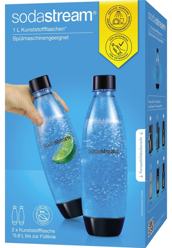 SodaStream 1741260410, Butelka karbonizowana, Czarny, Zdjęcie produktu 