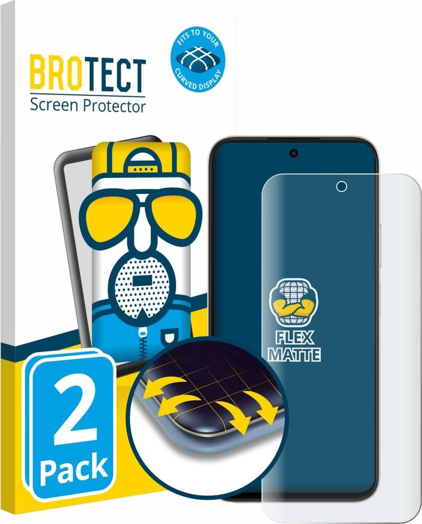 2x BROTECT Fullscreen Schutzfolie für Oppo A6c Displayschutz Folie Fullcover Matt Entspiegelungsfolie