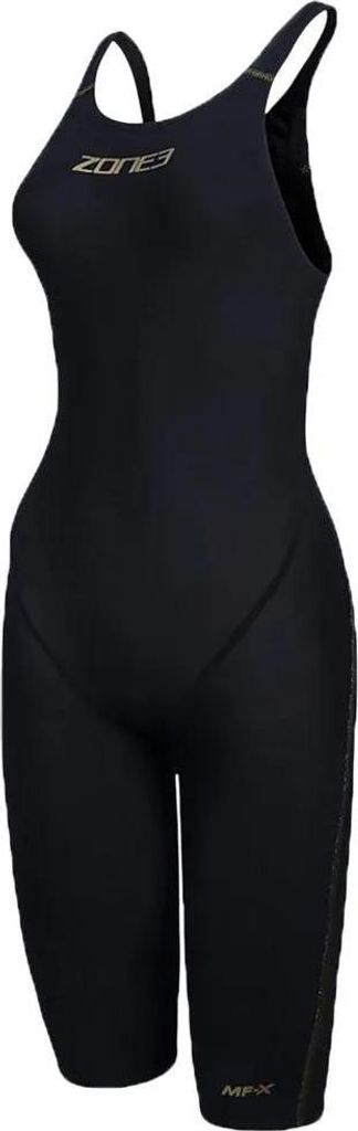 Zone3 Performance Gold Offener Rücken Wettkampfbadeanzug Schwarz UK 34 Damen Schwarz UK 34
