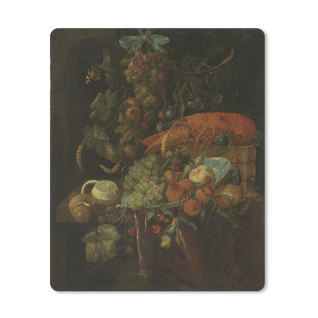 MuchoWow Mauspad Mousepad Stilleben mit Obst und einem Hummer - Gemälde von Jan Davidsz. de Heem 30x40 cm - Mousepads - Maus Mat - Pad - Mausunt...