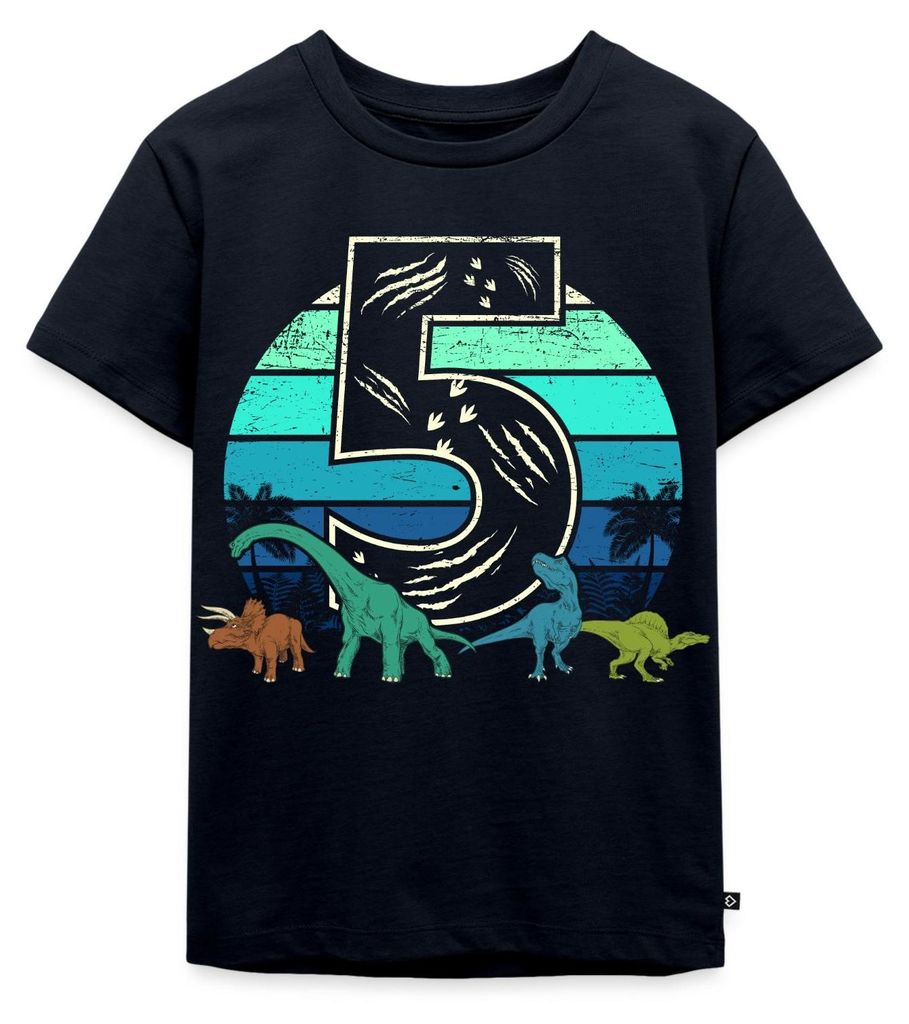Spreadshirt 5. Geburtstag Ich Bin Fünf Dino Dinosaurier Produktbild 