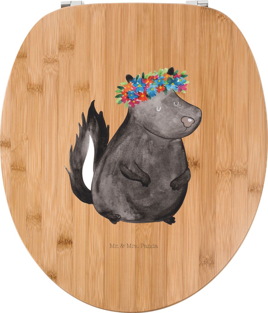 Mr. & Mrs. Panda Klodeckel Stinktier Mädchen - Transparent - Geschenk, Toilettendeckel, Namaste, Wildtier, WC Brille, Sitz, Yoga, Raubtier, Skunk,...