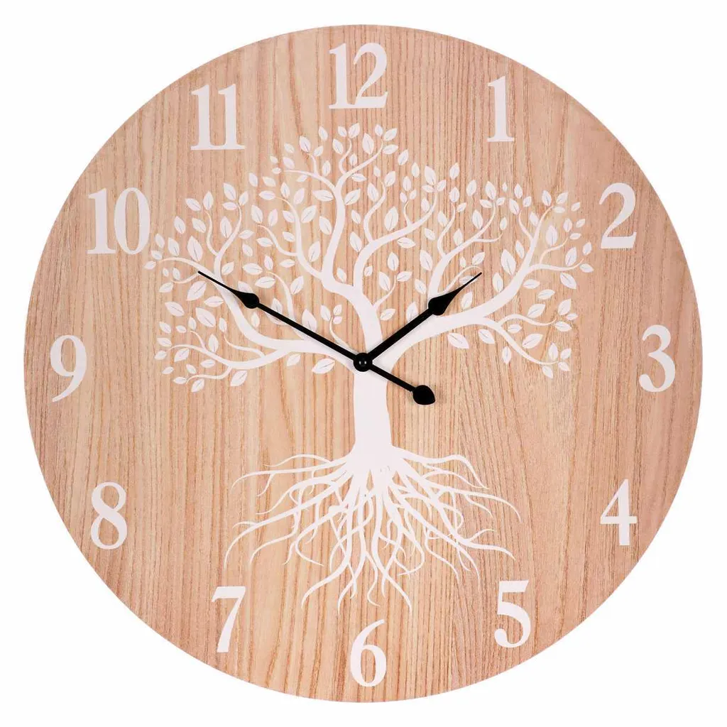 Horloge Murale Bois Silencieuse 58 cm - Déco Zen sans Bruit de Tic-tac
