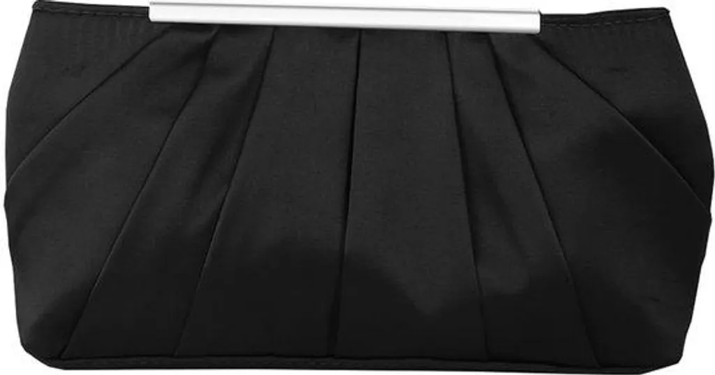 Pochette plissée rose satinée avec chaîne amovible pour soirée et gala