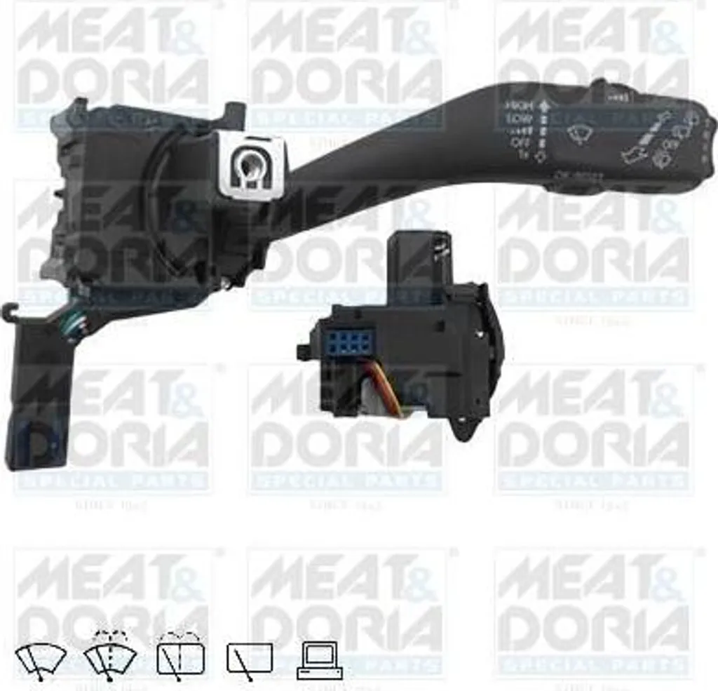 Commutateur Colonne Direction 1K0953519C Meat & Doria pour Golf V et VI