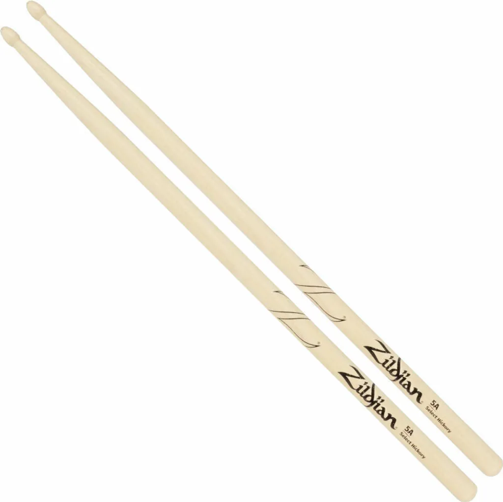 Zildjian Z5A Baguettes de Batterie 5A en Hickory Naturel de Qualité