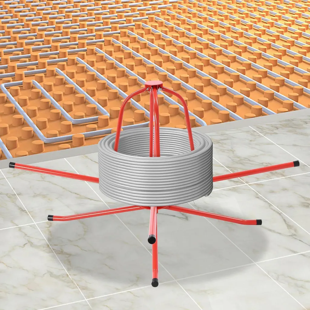 Solution de pose pour chauffage au sol : Dérouleur de tube PEX acier