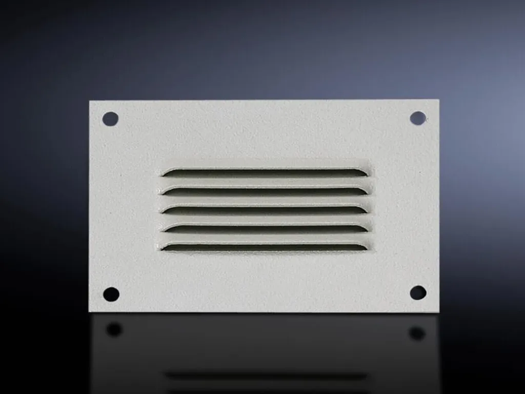 Volet d'Aération pour Armoire Électrique 150 mm RAL 7035 à 4 Fentes