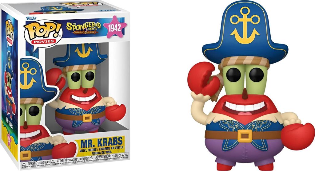 FUNKO POP! Vinyl Figur Animation The Spongebob Movie Mr Krabs Pirate 1942