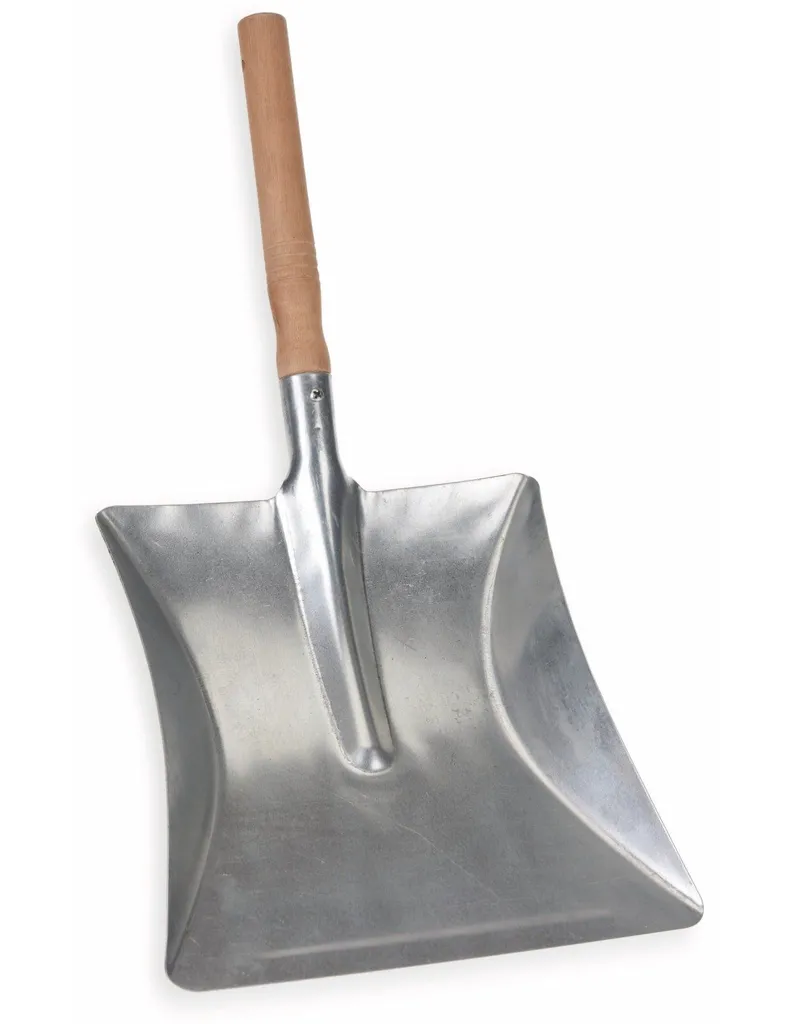Pelle de nettoyage industrielle en métal 43x21 cm manche bois dur