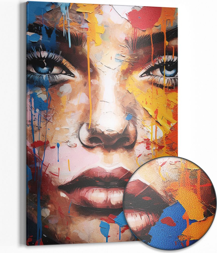 DEQOART Magnettafel Metall 40x60 cm 'Lebendige Blickwucht' Whiteboard Pinnwand Büro