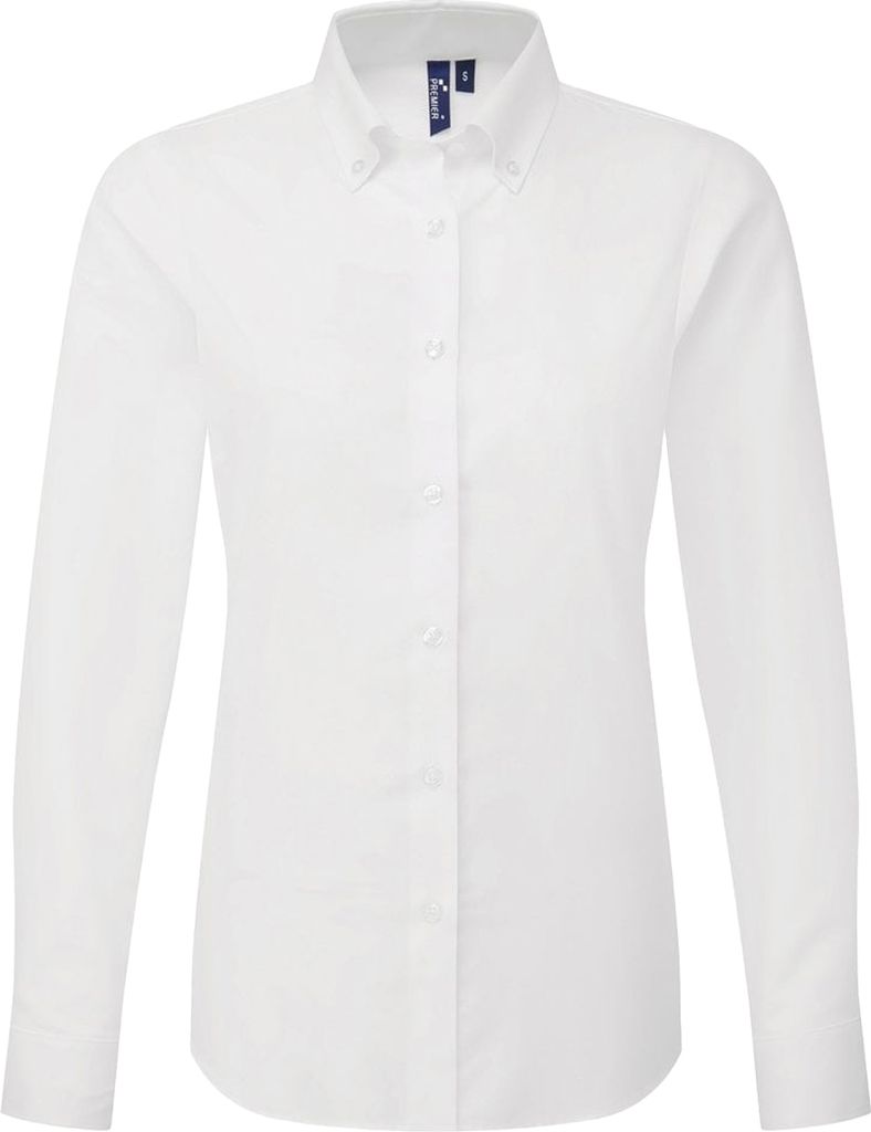 Premier - "Supreme" Hemd für Damen Langärmlig RW10700 (L) (Weiß)