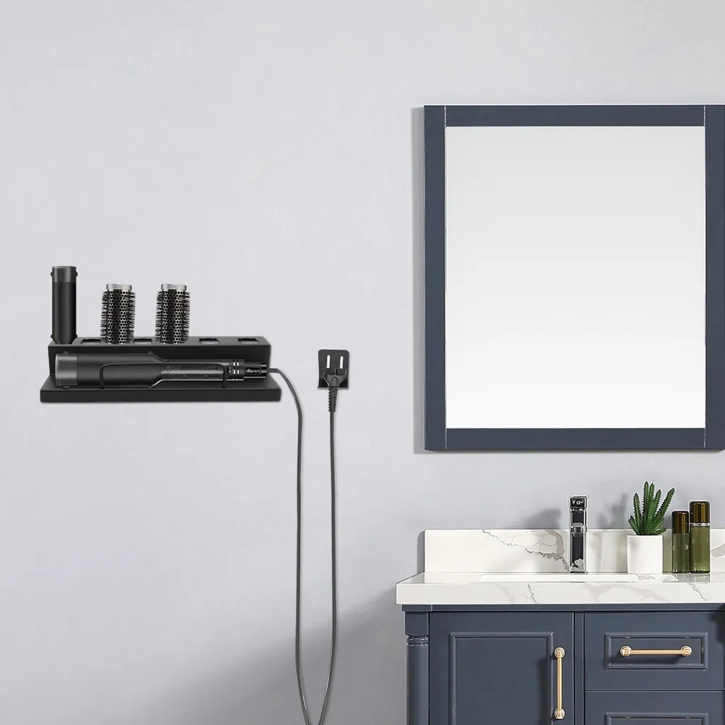 Étagère murale inox durable gris, structure robuste anti-corrosion 50cm
