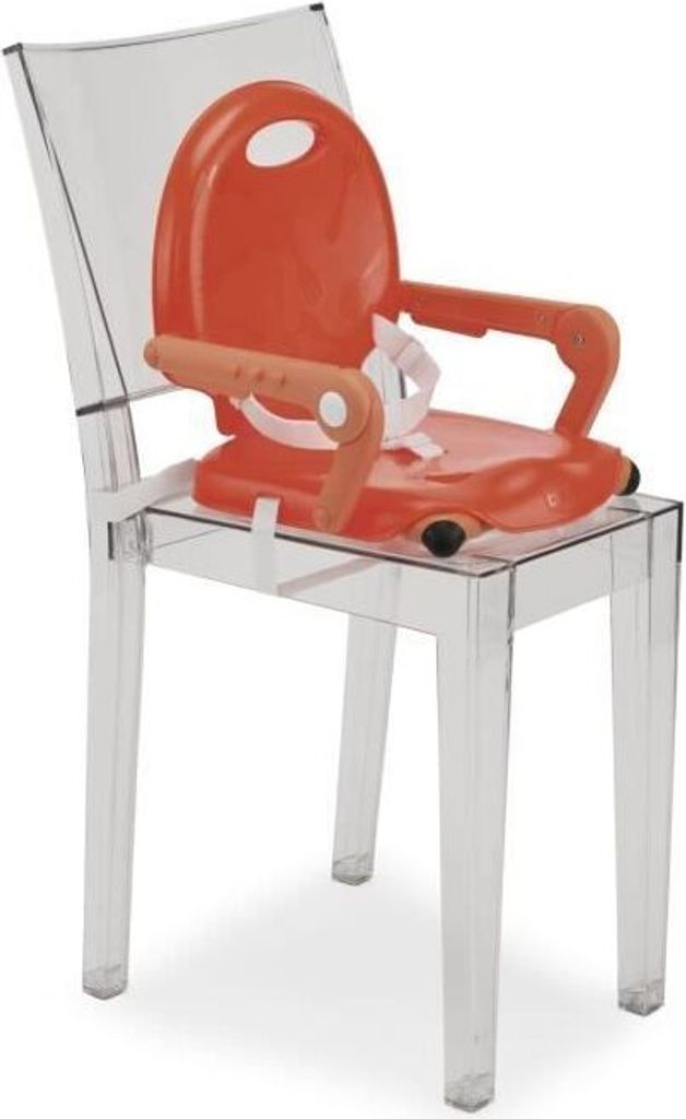 CHICCO Pocket Snack Sitzerhöhung, Poppy Red, Kompakt, 6 Monate bis 3 Jahre, Bis 15 kg