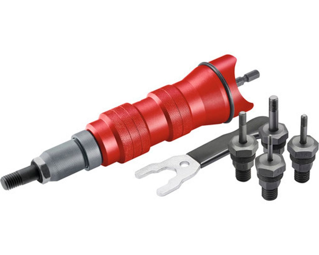 Pinza Rivettatrice Per Pistola Per Dado Rivettatore Manuale Da 9,5 - Con 40 Dadi M3-M6 E 4 Mandrini, Per Inserti Filettati Rivetti Filettati