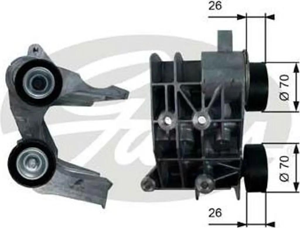 Rouleau tendeur de courroie pour l'entretien moteur de Ford Fiesta et KA