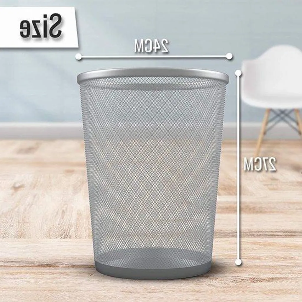 Fini le désordre avec la corbeille à papier métallique Supply Box argent