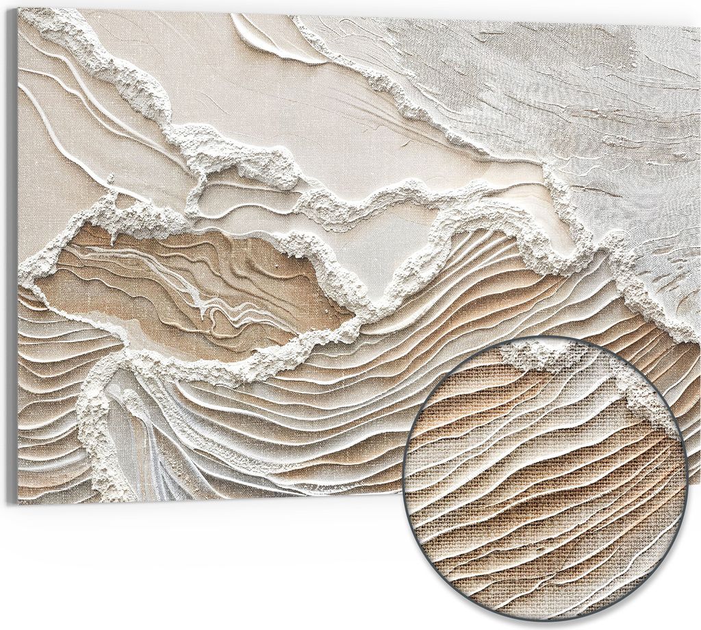 DEQORI Hybrid Leinwand Bild 90x60 cm 'Sandwellenzauber' Produktbild 
