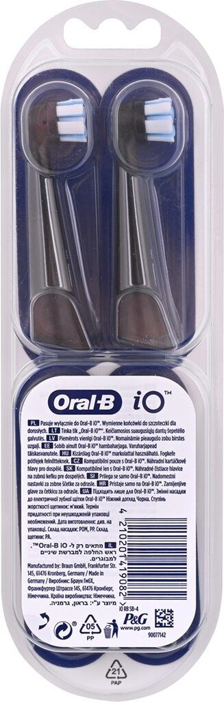 Braun Oral-B IO Gentle Care Schwarz Ersatzbürsten 4er Pack Produktbild 5