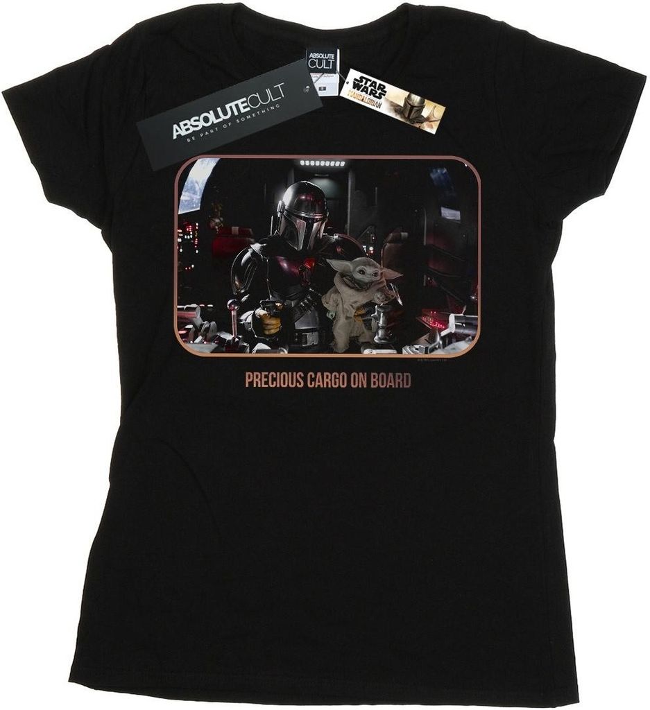 Star Wars - "The Mandalorian Precious Cargo" T-Shirt für Damen BI42944 (XL) (Schwarz)