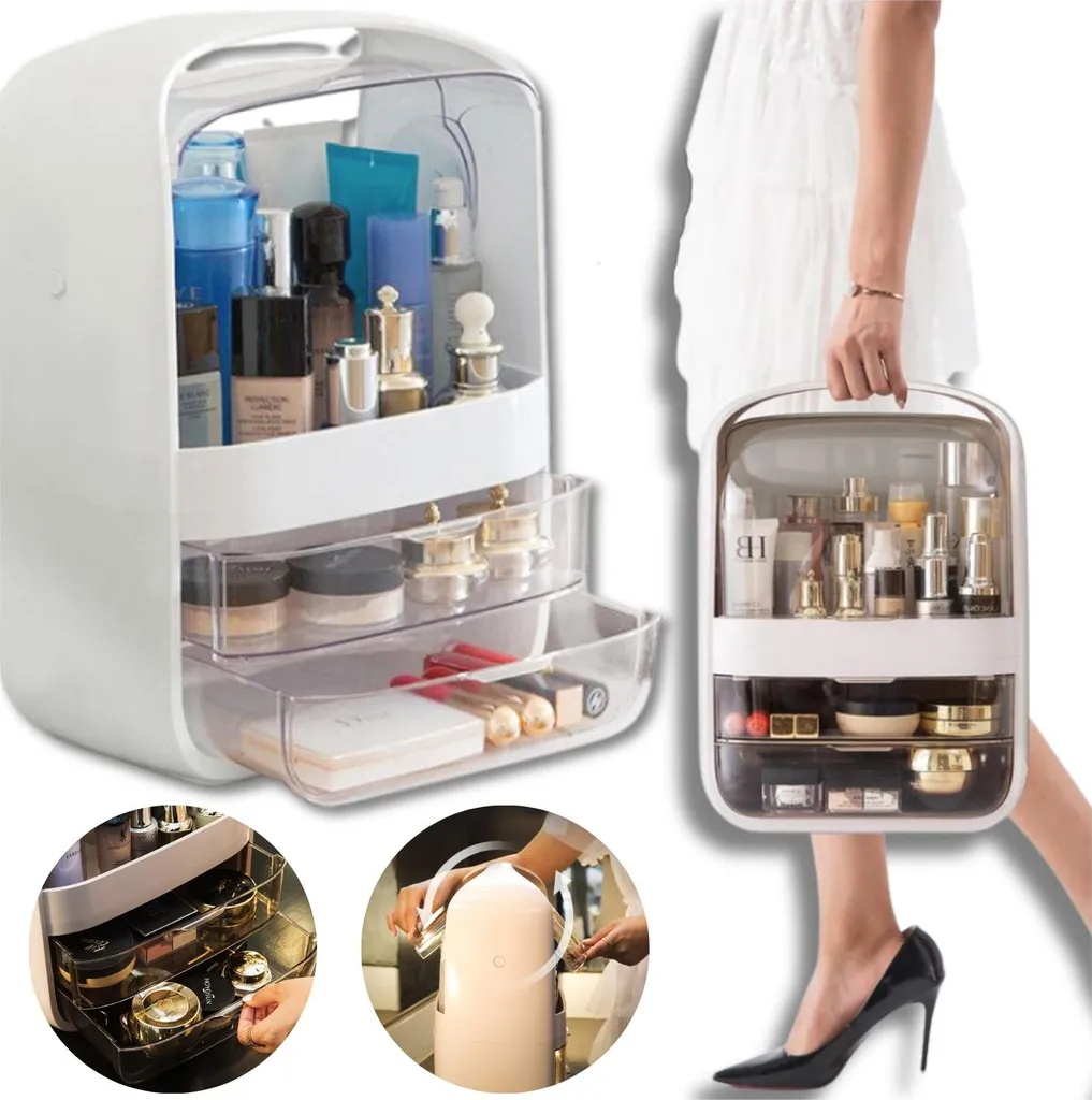 Organiseur de Médecine Grande Capacité et Rangement Maquillage Femme