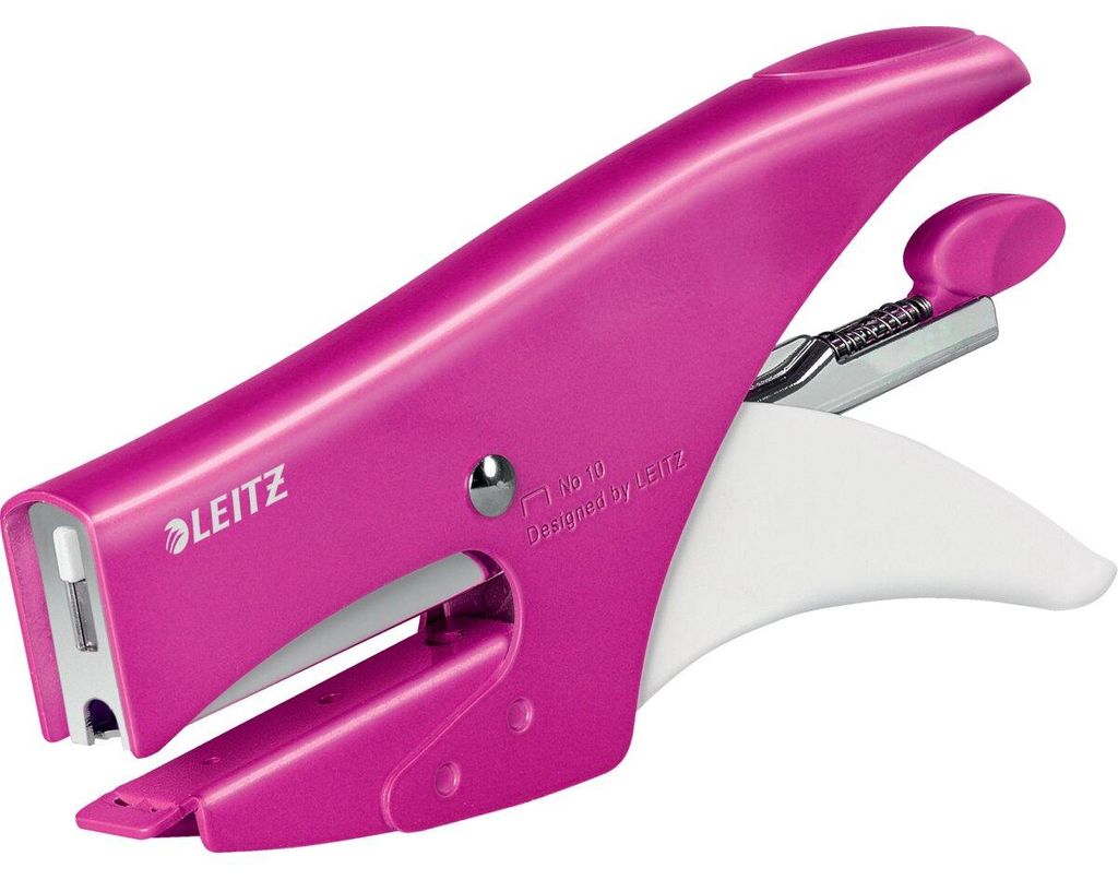 Heftzange WOW No.10 bis 15 Blatt pink Packung mit 5 Stück