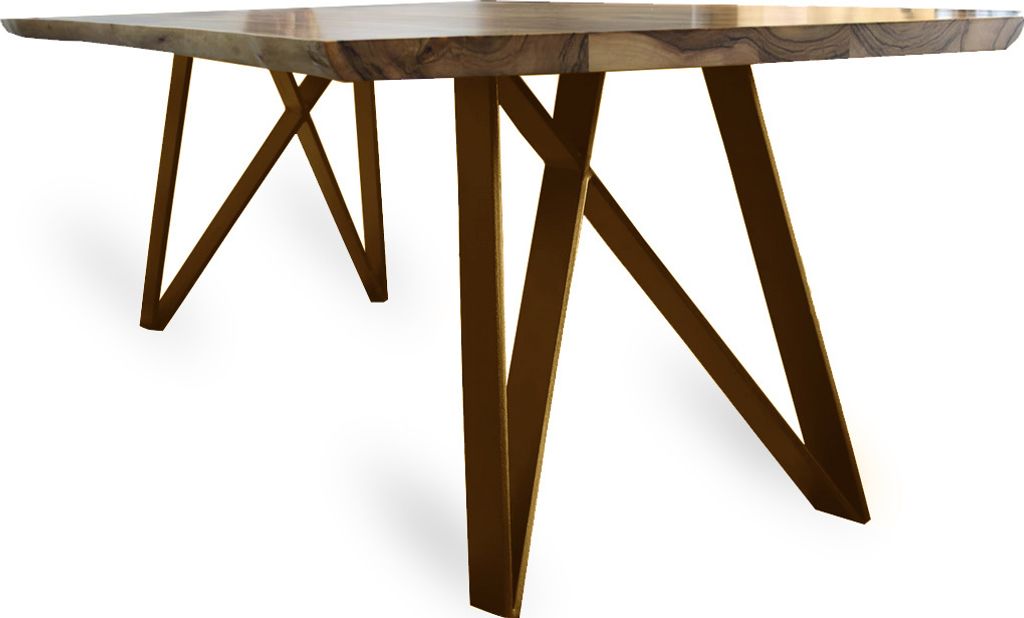 modernLOFTart Tischbeine Gold Metall Spider 2X Tischgestell Flachstahl 100x10 mm DIY Tischkufen Esstisch Stahl Industrial Tisch Tischfüße 70x72 cm