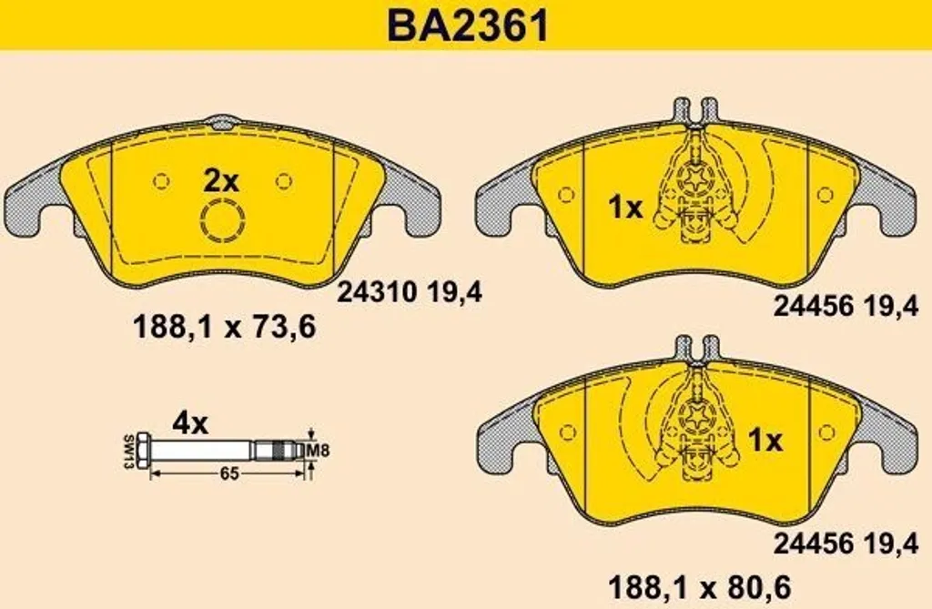 Fini les Bruits de Freinage : Plaquettes BARUM BA2361 Avant Haute Performance