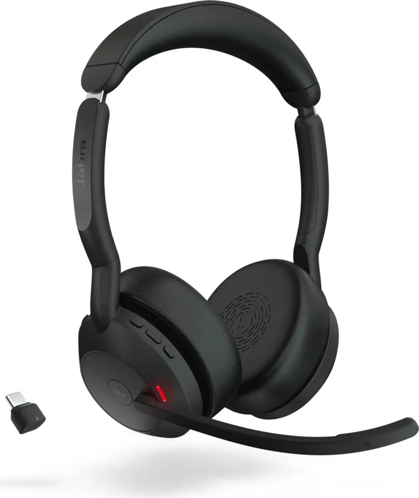 Jabra Evolve2 55 Wireless Cuffie Office Bluetooth con Base Ricarica Nero - 4