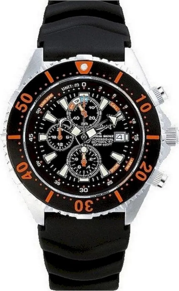 Chris Benz CB-C300-O-KBS Montre de Plongée Chronographe Mixte Orange