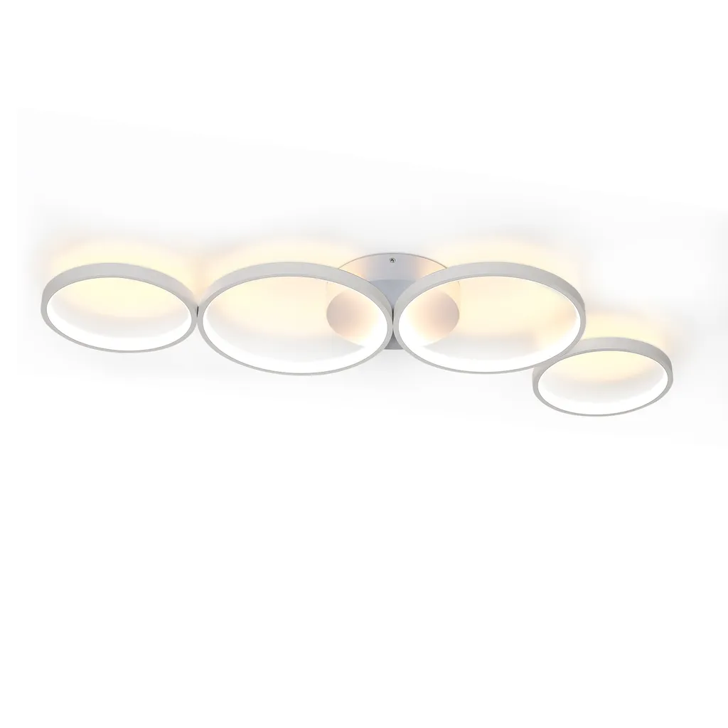 ZMH Plafonnier LED Salon 100cm Dimmable 56W avec Télécommande Design - 9