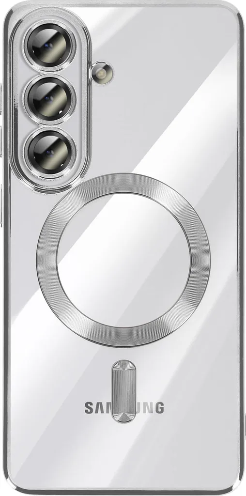 Cover Avizar MagSafe per Samsung S26 - Argento Chrome Anti-Shock