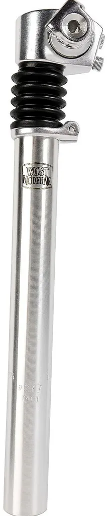 Tige de selle suspendue argentée 27,2 mm ATB pour un confort optimal