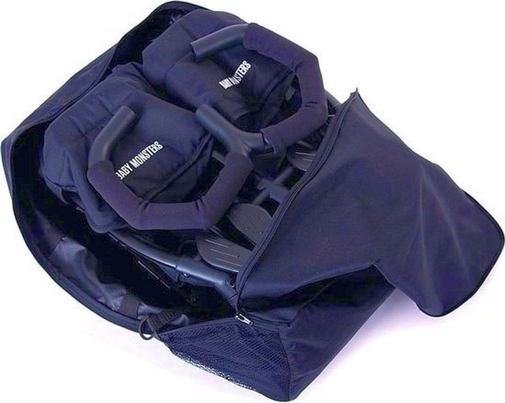 Baby Monster Transporttasche Kuki Twin Rucksack Schwarz